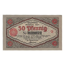 Billet, Allemagne, Köln Stadt, 50 Pfennig, personnage 2, 1922, 1922-08-15, SUP