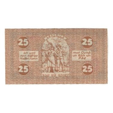 Banknote, Germany, Köln Stadt, 25 Pfennig, personnage, 1921, 1921-07-13