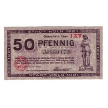 Banknote, Germany, Köln Stadt, 50 Pfennig, personnage, 1921, 1921-07-13