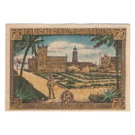 Banknote, Germany, Berlin Deutsch-Hanseatischer Kolonialgedanktag, 75 Pfennig