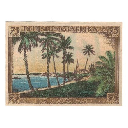 Banknote, Germany, Berlin Deutsch-Hanseatischer Kolonialgedanktag, 75 Pfennig