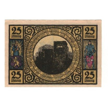 Banconote, Germania, Lobeda Stadt, 25 Pfennig, personnage, 1921, SPL-