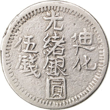 Coin, China, SINKIANG PROVINCE, 5 Miscals, 1906, Tihwa, EF(40-45), Silver