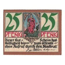 Banknote, Germany, Kahla Stadt, 25 Pfennig, personnage, 1921, AU(55-58)