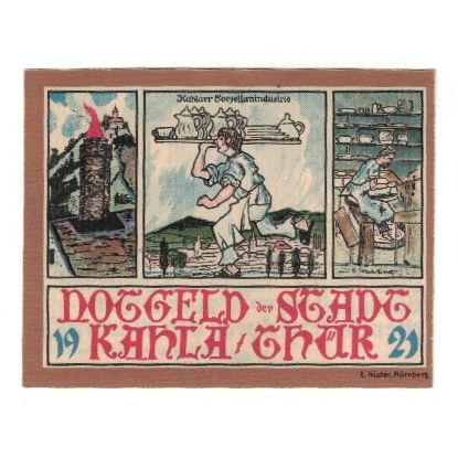 Banknote, Germany, Kahla Stadt, 25 Pfennig, personnage, 1921, AU(55-58)