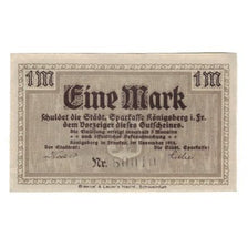 Banknote, Germany, Königsberg in Franken Stadt, 1 Mark, paysage, 1918