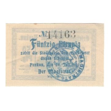 Banknote, Germany, Penkun Stadt, 50 Pfennig, Texte, 1921, 1921-12-31, AU(55-58)