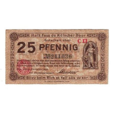 Banknot, Niemcy, Köln Stadt, 25 Pfennig, Batiment, 1920, 1920-12-31, AU(55-58)