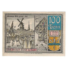 Banknote, Germany, Krempe Stadt, 100 Pfennig, Batiment, 1921, 1921-10-01