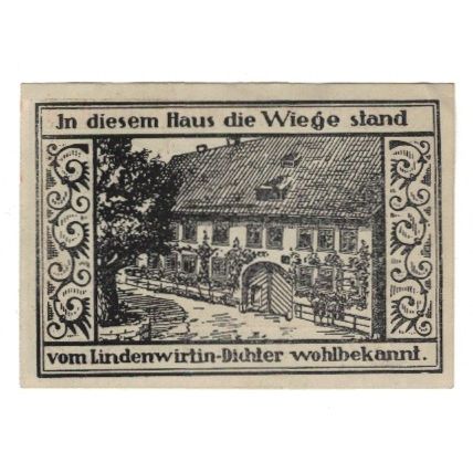 Banknote, Germany, Kranichfeld Stadt, 50 Pfennig, Maison, 1921, 1921-02-22