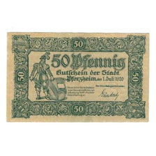 Biljet, Duitsland, Pforzheim Stadt, 50 Pfennig, personnage, 1920, 1920-07-01