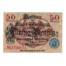Banconote, Germania, Würzburg Stadt, 50 Pfennig, valeur faciale, Undated