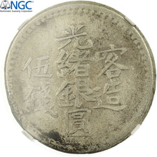 Coin, China, SINKIANG PROVINCE, Kuang-hs, 5 Miscals, 1903, Kashgar, NGC, VF