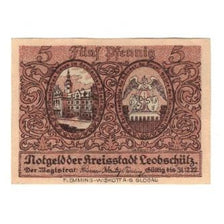 Banknote, Germany, Leobschütz Stadt, 5 Pfennig, carte, 1922, 1922-12-31