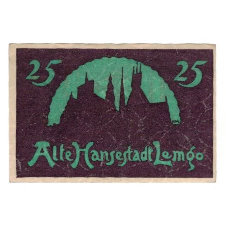 Billet, Allemagne, Lemgo Stadt, 25 Pfennig, ville 1, 1921, 1921-05-25, SUP