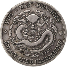 Monnaie, Chine, YUNNAN PROVINCE, Kuang-hs, 50 Cents, 1908, NGC, Fine Details