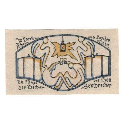 Banknote, Germany, Lorch Stadt, 50 Pfennig, personnage, 1920, 1920-08-20