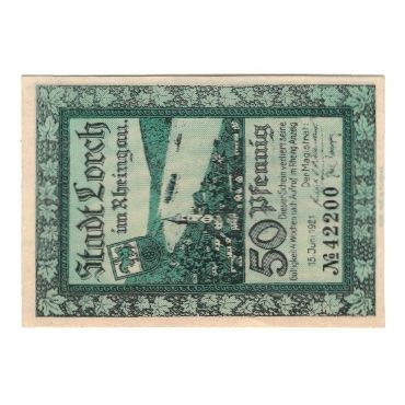 Banknote, Germany, Lorch Stadt, 50 Pfennig, paysage, 1921, 1921-06-15