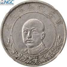 Moneda, China, YUNNAN PROVINCE, 50 Cents, 1917, NGC, XF Details, MBC, Plata