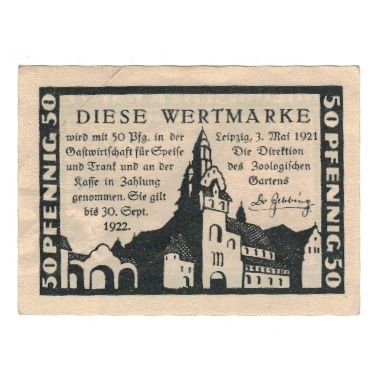 Banknote, Germany, Leipzig Notgeld-Ausstellung, 50 Pfennig, elephant, 1922