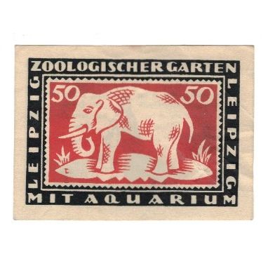 Banknote, Germany, Leipzig Notgeld-Ausstellung, 50 Pfennig, elephant, 1922