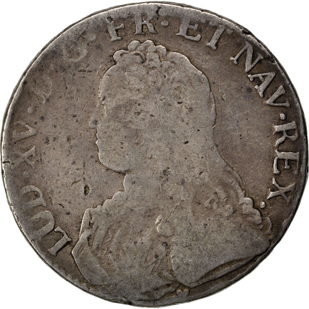 Moneda, Francia, Louis XV, Écu aux branches d'olivier, Ecu, 1728, Aix, BC