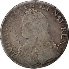 Moneda, Francia, Louis XV, Écu aux branches d'olivier, Ecu, 1728, Aix, BC
