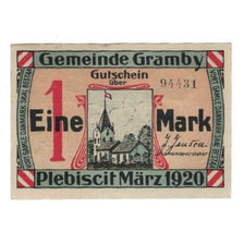 Banknote, Germany, Gramby Gemeinde, 1 Mark, personnage, 1920, AU(55-58)