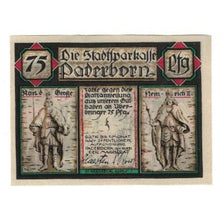 Banconote, Germania, Paderborn Stadt, 75 Pfennig, personnage, 1921, 1921-11-10