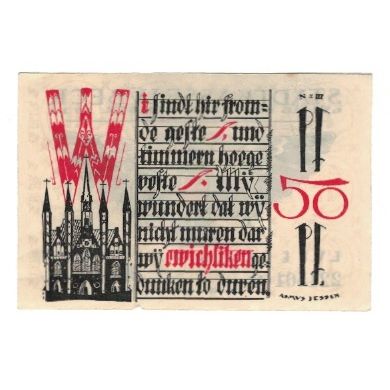 Banknote, Germany, Lübeck Stadtkasse, 1/2 Mark, texte 1, 1921, 1921-05-01