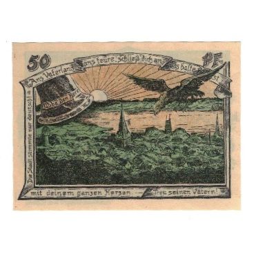 Geldschein, Deutschland, Marggrabowa Stadt, 50 Pfennig, paysage, undated (1921)