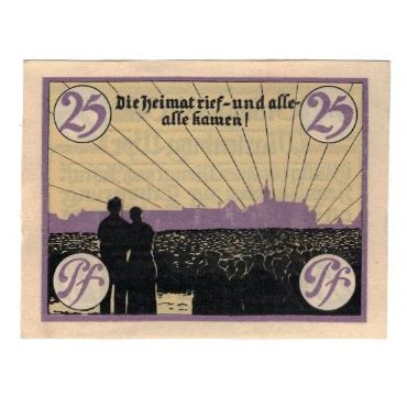 Banknote, Germany, Marienburg Stadt, 25 Pfennig, Foule, undated (1920)