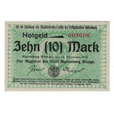 Banknote, Germany, Marienburg Stadt, 10 Mark, N.D, 1918, 1918-11-13, AU(55-58)