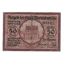 Billet, Allemagne, Marienburg Stadt, 50 Pfennig, personnage, 1919, TB, Mehl:M9.5