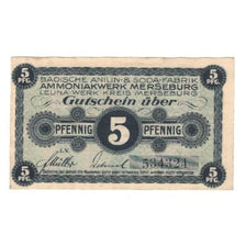 Banknote, Germany, Merseburg, Leuna-Werke, 5 Pfennig, Texte, AU(55-58)
