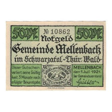Billet, Allemagne, Mellenbach Gemeinde, 50 Pfennig, paysage, 1921, 1921-07-01
