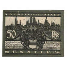 Banknote, Germany, Münster Stadt, 50 Pfennig, Batiment, 1921, 1921-08-01
