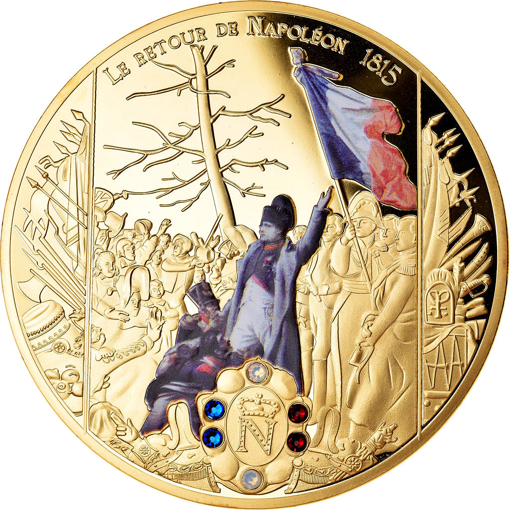 France, Medal, Le Retour de Napoléon, 1815, History, MS(65-70), Copper Plated