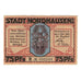 Banconote, Germania, Nordhausen Stadt, 75 Pfennig, personnage, 1921, 1921-05-01