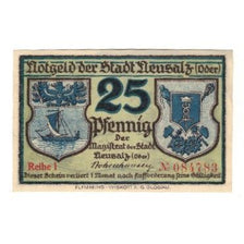 Billete, Alemania, Neusalz a.d. Oder Stadt, 25 Pfennig, paysage, 1920, EBC
