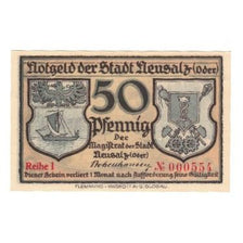 Billete, Alemania, Neusalz a.d. Oder Stadt, 50 Pfennig, paysage, 1920, EBC