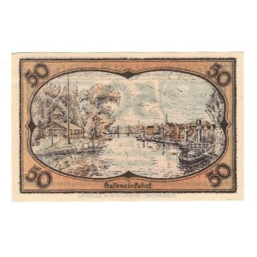 Billete, Alemania, Neusalz a.d. Oder Stadt, 50 Pfennig, paysage, 1920, EBC