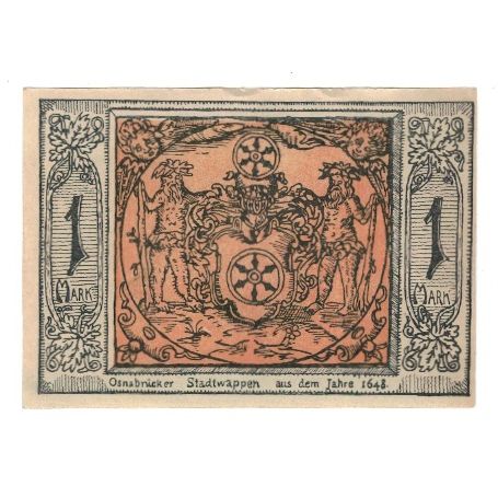 Banknote, Germany, Osnabrück Handelskammer Kaffee Wittekind, 1 Mark