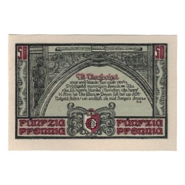 Banknote, Germany, Osterwieck a. Harz Stadt, 50 Pfennig, Texte, 1921