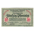 Biljet, Duitsland, Osterholz Amtssparkasse, 50 Pfennig, Palais de Justice, 1921