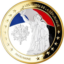 Francia, medalla, Les piliers de la République, Marianne, Politics, Society
