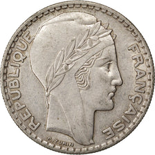 FRANCE, Turin, 20 Francs, 1937, Paris, KM #879, AU(55-58), Silver, 35, Gadoury..