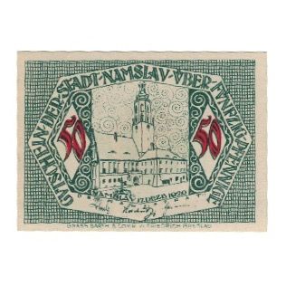 Biljet, Duitsland, Namslau Stadt, 50 Pfennig, valeur faciale, 1920, 1920-12-17