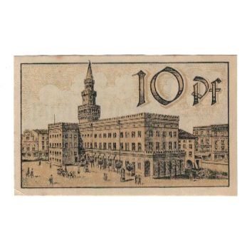 Banknote, Germany, Oppeln Stadt, 10 Pfennig, Batiment, undated (1920)