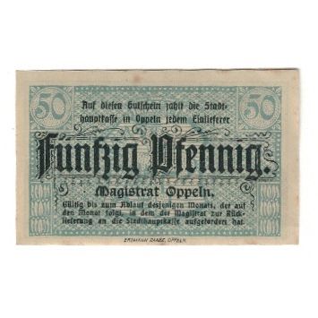 Banknote, Germany, Oppeln Stadt, 50 Pfennig, Batiment, undated (1920)